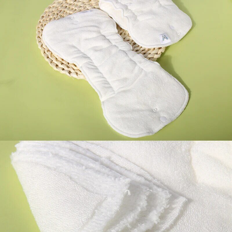 Pororo Elastic Baby Cloth Diaper Inserts, inserção de fralda lavável reutilizável, 5 camadas, mudando os forros para capa de fralda, 1pc