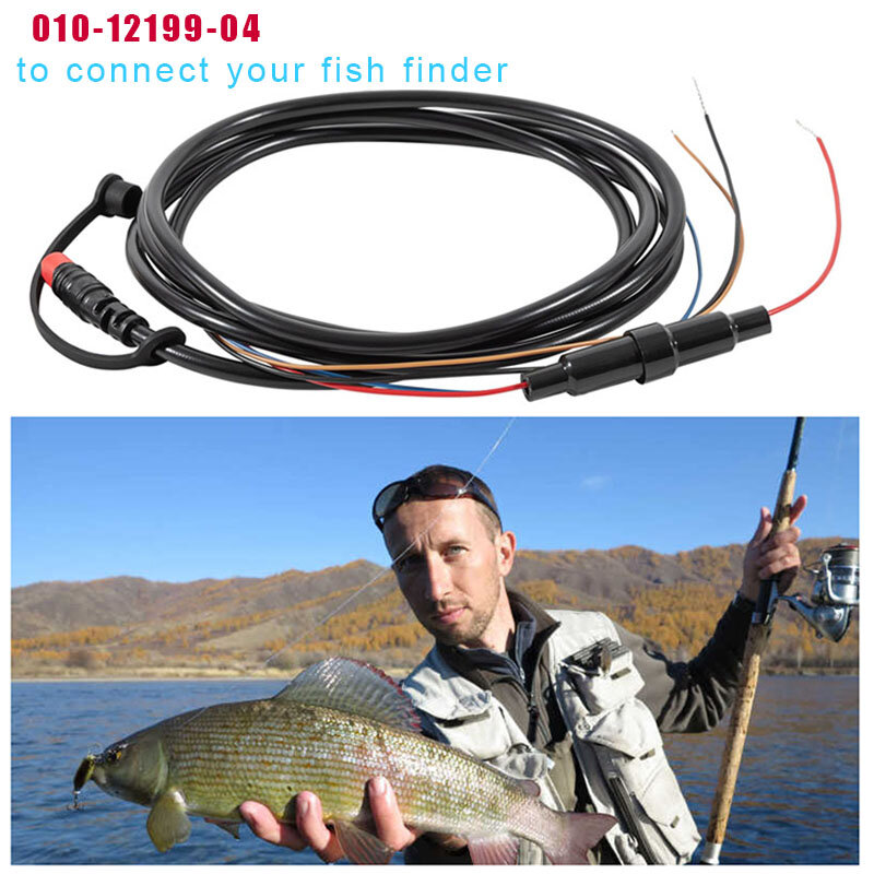 Cabo de alimentação para pesca, adaptador de conexão fácil, 4 pinos, 4 XDR, Garmin EchoMall, série atacante Fishfinder, 6ft, 010-12199-04