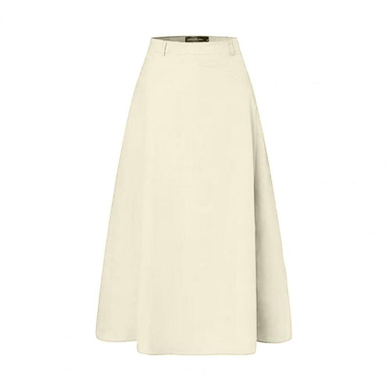 2024 Summer Casual Midi Skirts Women Maxi Skirt High Waist Irregular Large Hem Long Skirt A-Line Loose Fit Skirt Streetwear