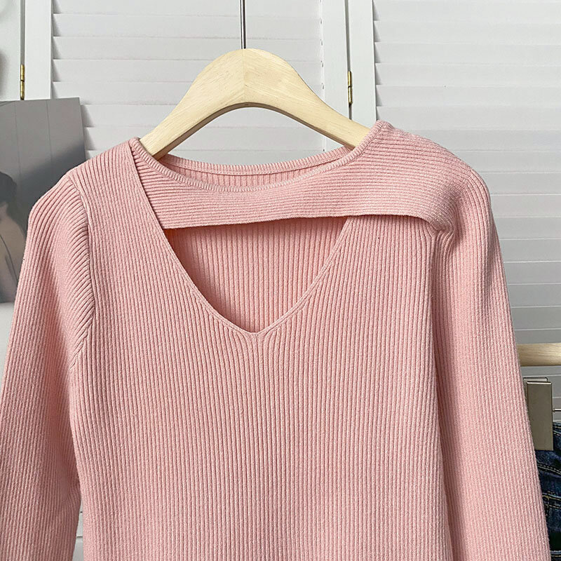 Pearl Diary Women Sweater Pullover Turtleneck  Autumn New  Long Sleeve Slim Elastic Top Korean Simple Basic Jumper Solid Color