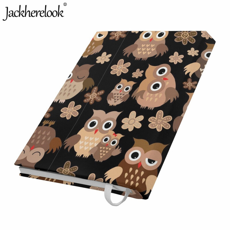 Bookbag School Supplies Book Cover for Students Cartoon Owl Pattern Print Textbook Protective Cover 9-11 inch Custom Book Sleeve