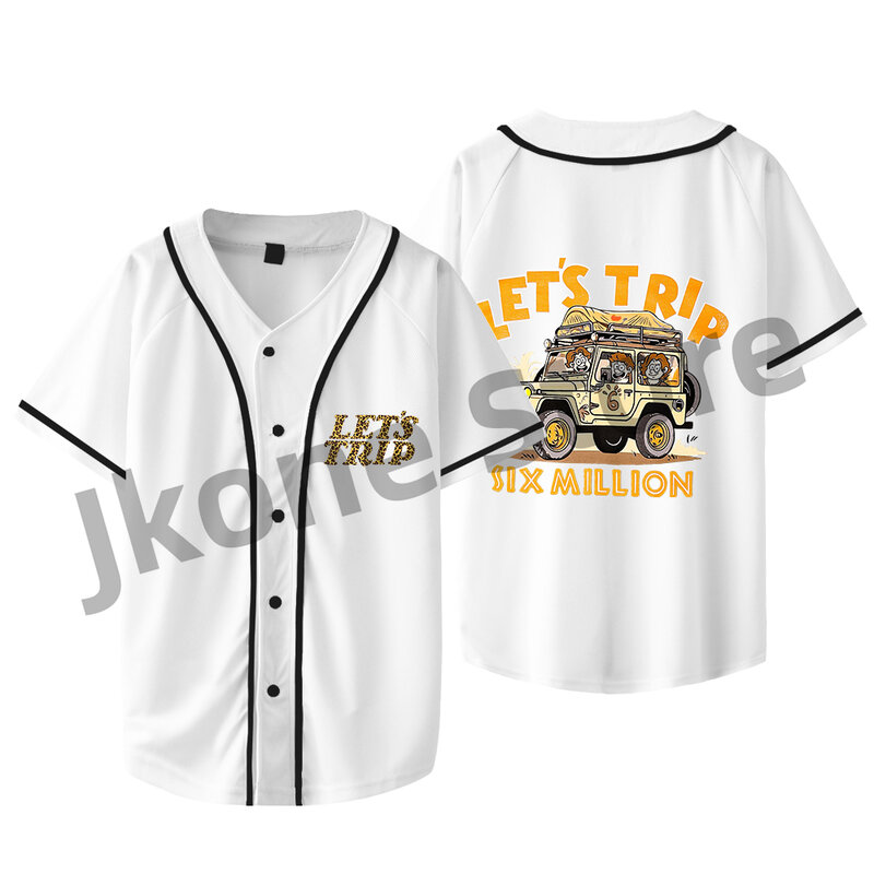 Sturniolo Drieling Laten We Trip 6M Safari Merchandise Baseball Jack Dames Heren Mode Casual Korte Mouw T-Shirts T-Shirt