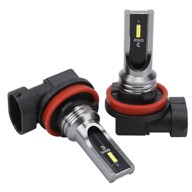 Bombillas LED Turbo para faros delanteros de coche, lámpara antiniebla de conducción de automóvil, 3000K, 6000K, PSX24W, 9005, HB3, 9006, HB4, H8, H4, H7, H11, H10, 2 uds.