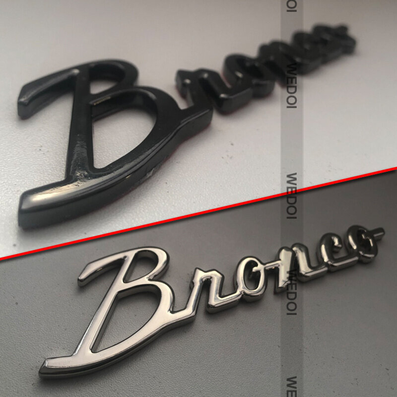 포드 브론코용 새로운 프론트 그릴 엠블럼 문자 장식 커버, 자동차 알루미늄 합금 문자 배지, 핫 세일 액세서리