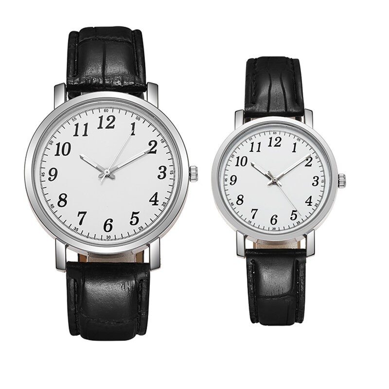Retro brytyjski wysokiej jakości skóra zegarki kwarcowe prosty wypoczynek stop zegarek dla pary rocznica moda wykwintne akcesoria prezent