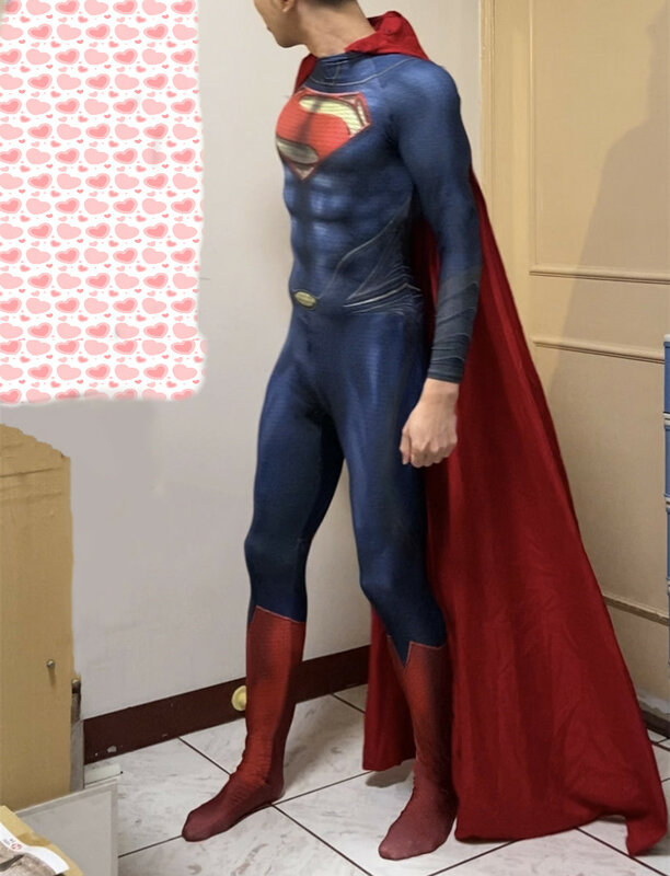 Disfraz de Cosplay de The Man of Steel para adultos y niños, traje Zentai de superhéroe para Halloween, mono de fiesta