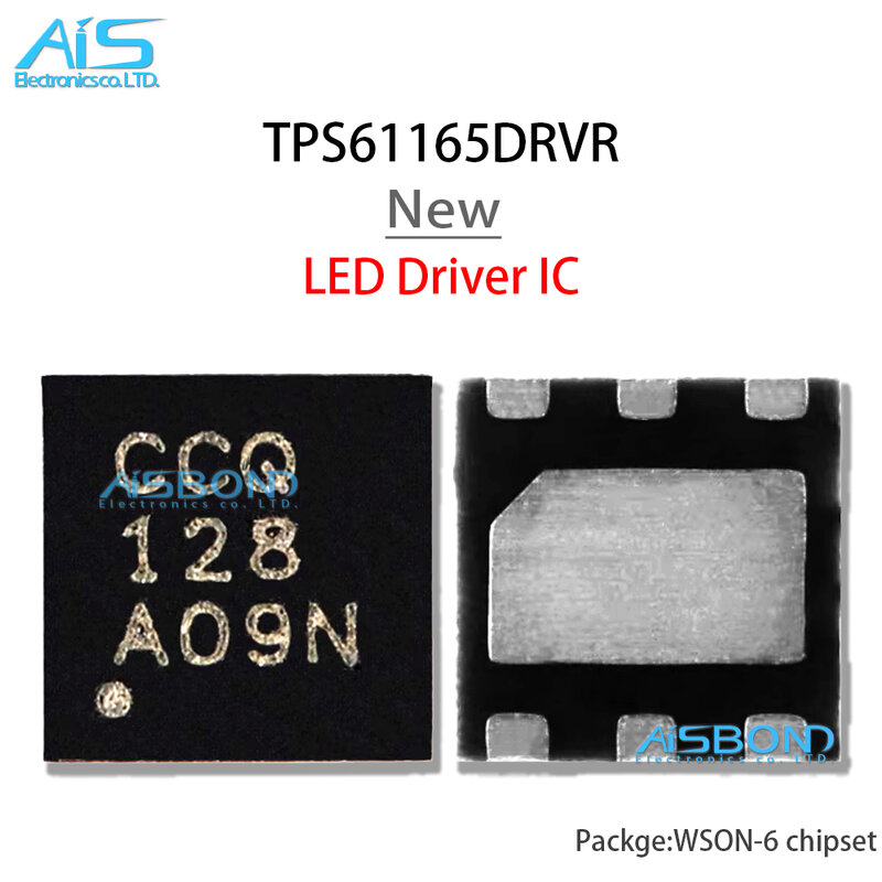 TPS61165DRVR marcado CCQ WSON-6, Controlador LED blanco de alto brillo, IC QFN-6, 10 unidades por lote, nuevo