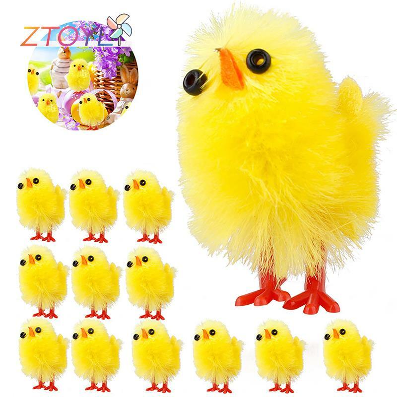 Mini Yellow Easter Chicks for Kids, Decoração Toy, Decoração para Jardim, Favores de Festa, Presentes para Crianças, 60pcs
