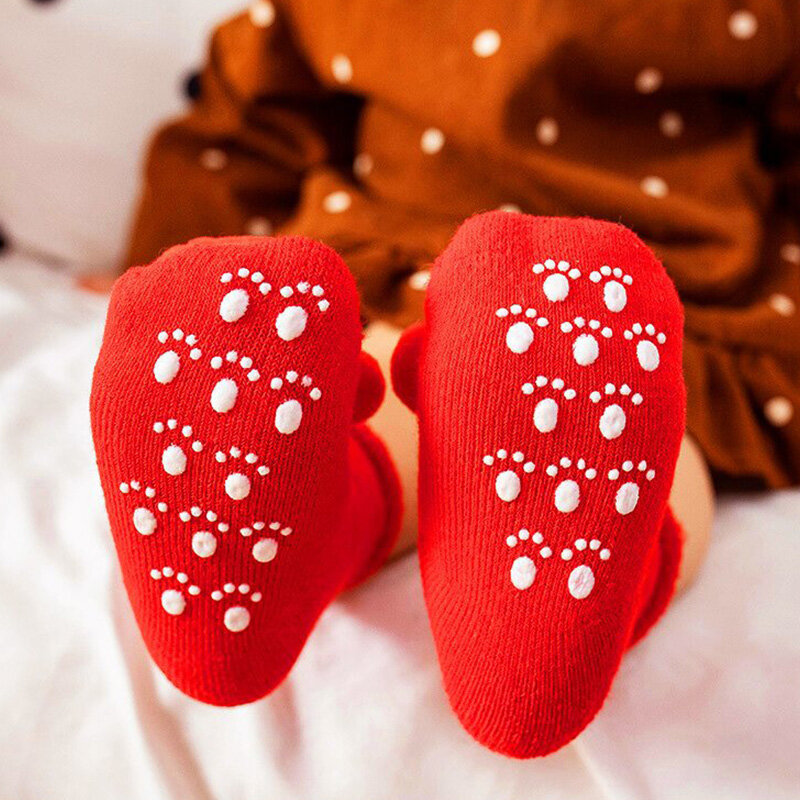Winter Christmas Baby Socks Red Elk Santa Claus Xmas Tree Bell Boots Shaped Decoration Party Accessories Thicken Warm Sock