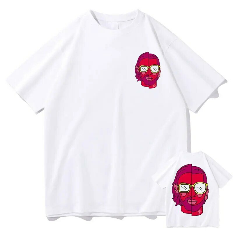 T-shirts homens/mulheres marca harajuku t-shirts masculina streetwear le monde chico impressão tshirt álbum pnl rap francês