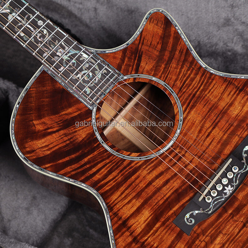 Leonardo toda a guitarra acústica de madeira maciça, madeira Mastergrade, alta qualidade, Customshop, OEM