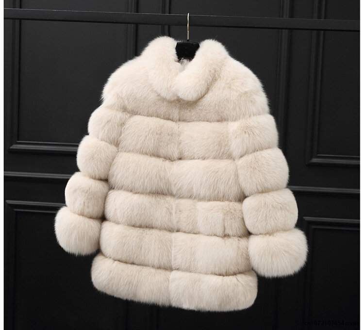 Faux Fur Coat Winter Fashion Short Warm Thick Green Fox Long Coat Jackets 2023 Woman Leather And Fur New In External Clothes