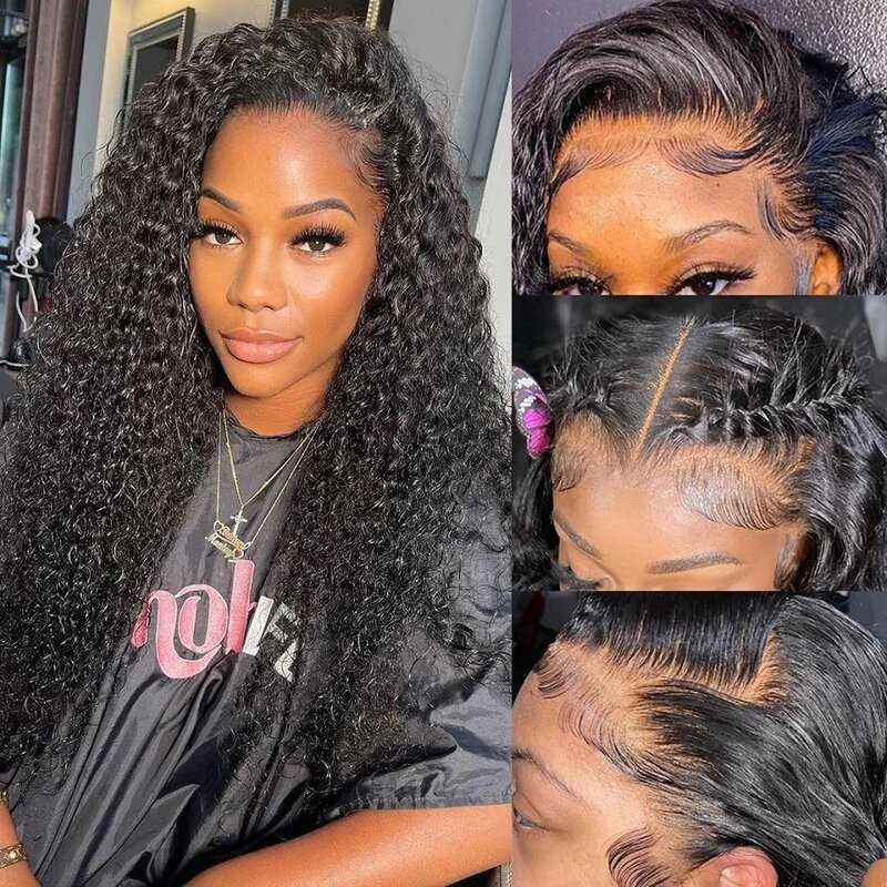 Curly Human Hair Wigs For Women Water Wave Lace Front Wig 13x4 13x6 Lace Frontal Deep Wave Hd Frontal Wig 4x4 5x5  Closure Wig