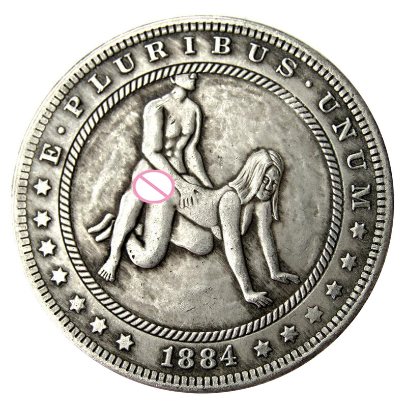 Luxury Memory Boy Love Sport Romantic Coin One-Dollar Art Coins Nightclub Pocket Coin Commemorative Good Luck Coin+Gift Bag