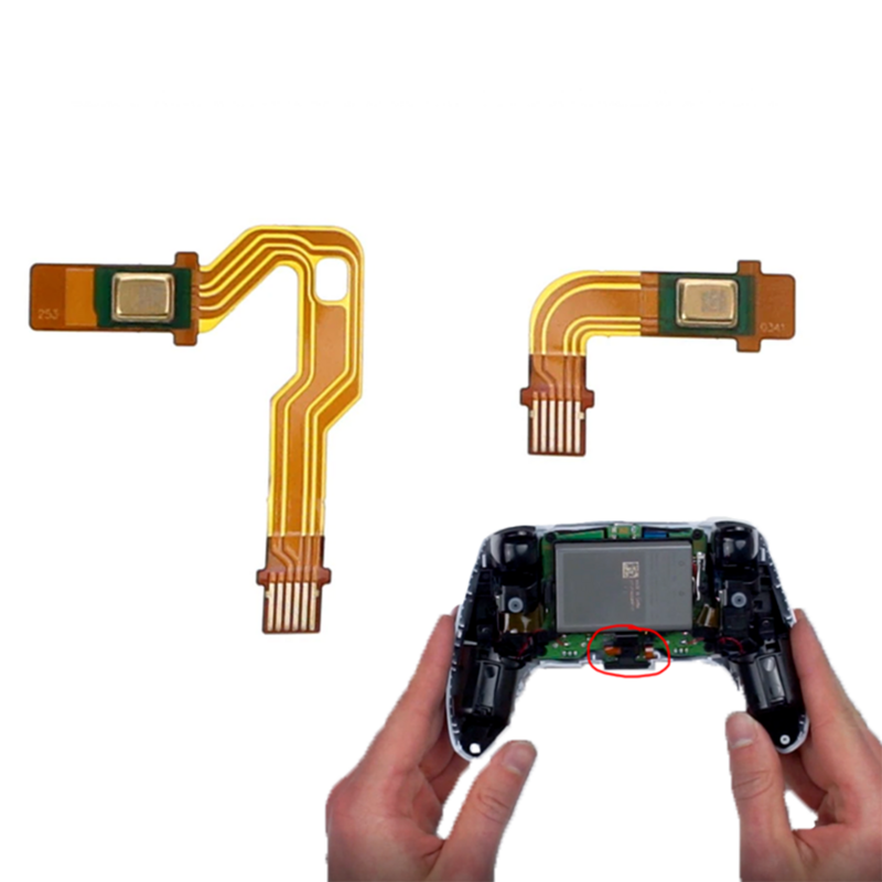 1 زوج ميكروفون الكابلات المرنة ل PS5 الجيل الأول مقبض الداخلية Mic الشريط كابل تحكم استبدال
