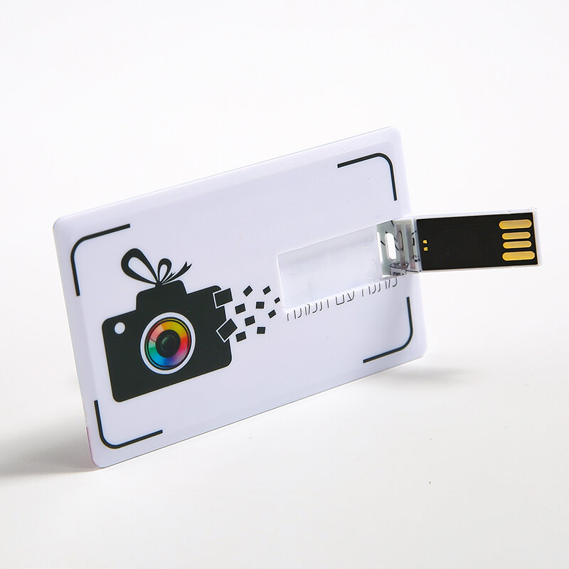 10pcs/lot Logo Customized Credit Card 16GB 32GB 64GB USB Flash Drive USB 2.0 Pendrive 4GB 8GB Memory Stick Pen Drive for Gifts