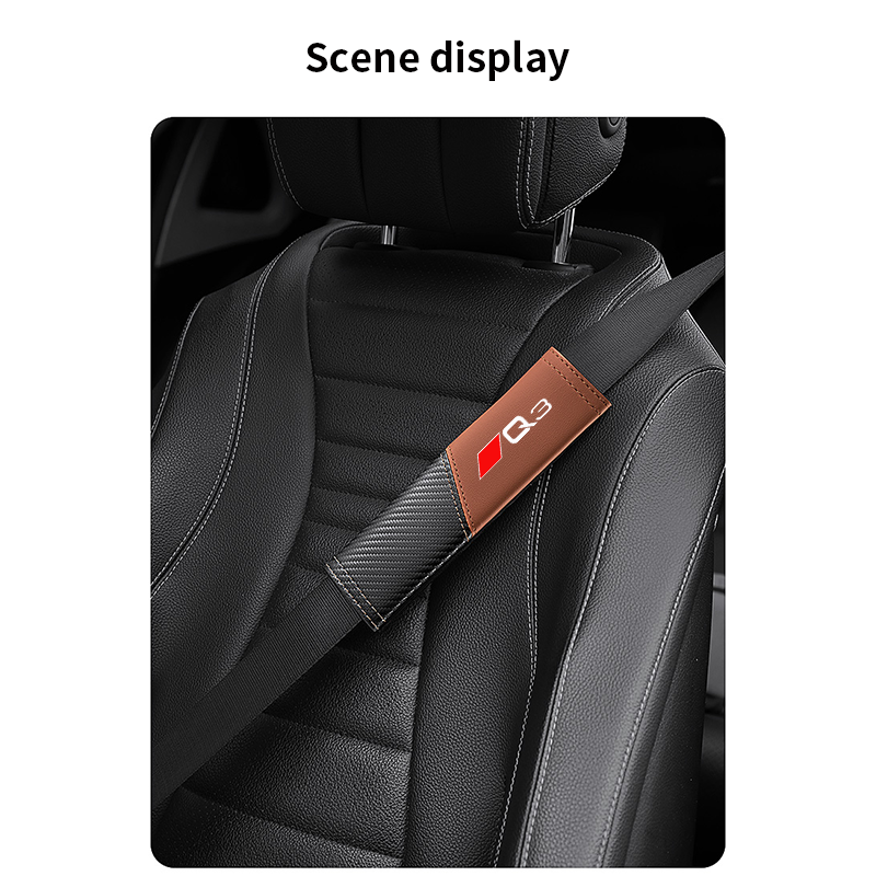 1Pcs car seat belt cover shoulder pad interior accessories for  Audi Q3
