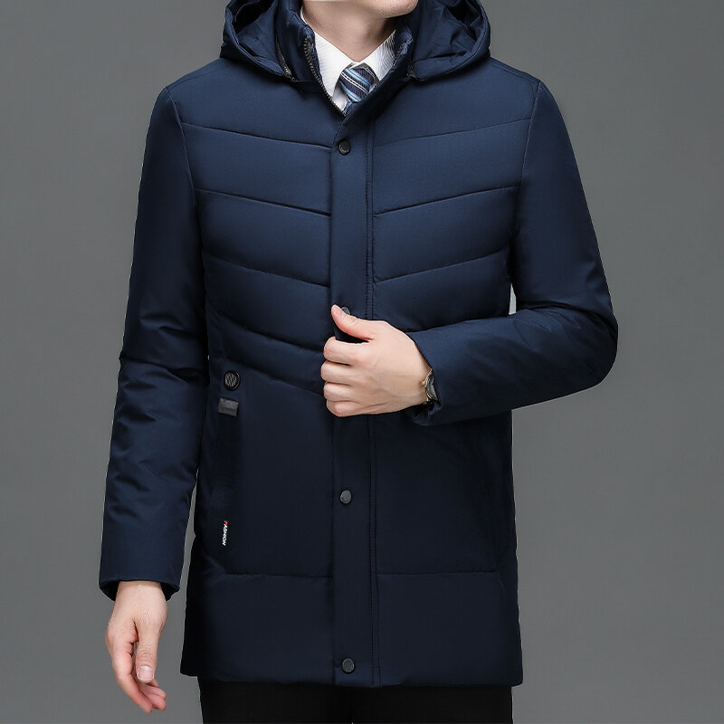 남성용 긴 따뜻한 재킷, 두꺼운 플리스 파카, 2023 스탠드 칼라, 단색 캐주얼 파카, 여성 패션, 새로운 스트리트웨어, 겨울