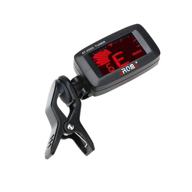 Aroma AT-200D High Quality Clip On Guitar Tuner Portable Universal Digital Tuner for Chromatic Guitar Bass Ukulele Violin