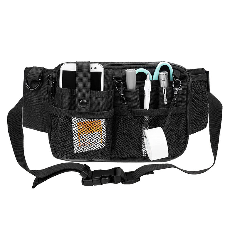 Multi scomparto Gear Pocket Organizer per allattamento borsa da cintura Utility marsupio borsa da allattamento per penna forniture da lavoro per donna forbici da uomo