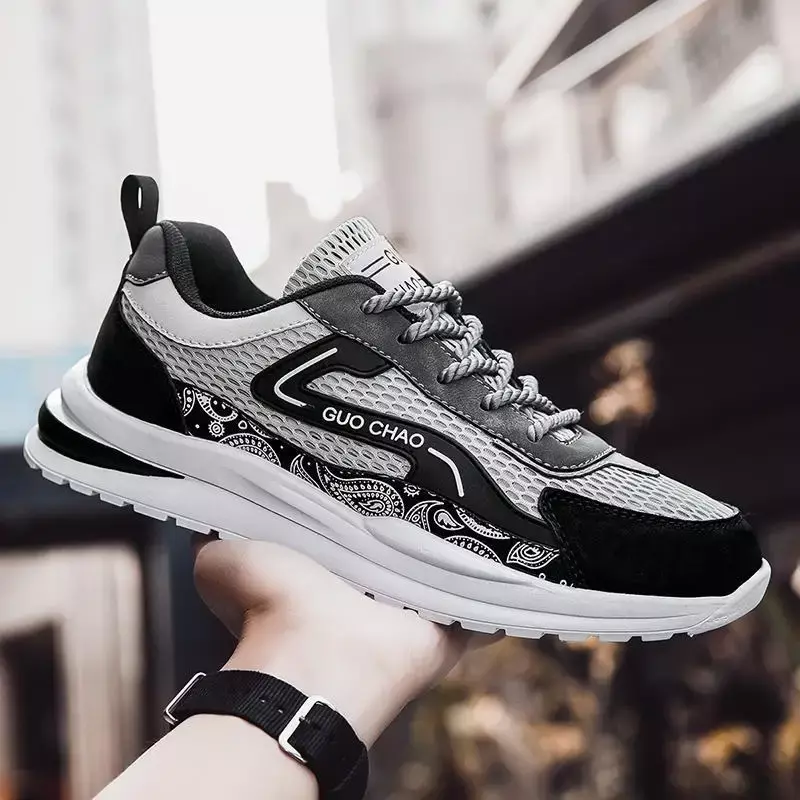 Tenis Breathable Running Shoes Men's Shoes Non-Slip Black Soft End Shock Absorption Running Shoes Wear-Resistant and Lightweight