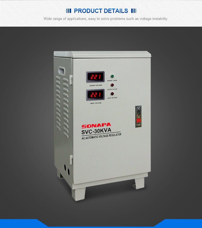 Elektrischer Stabilisator Spannungs stabilisator 10kva einphasige Wechselstrom automatische Spannungs regelung für zu Hause avr.