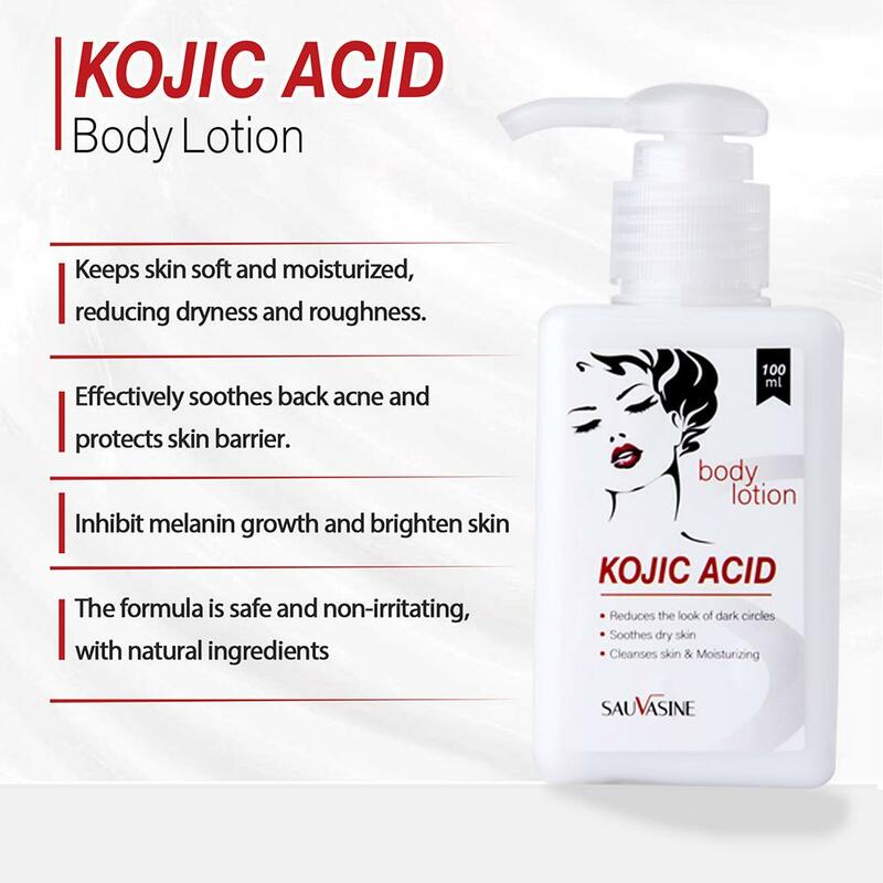 Kojic-Conjunto de jabón ácido para el rostro, crema corporal que ilumina el tono de la piel, blanqueamiento, antienvejecimiento, acné, producto de manchas oscuras