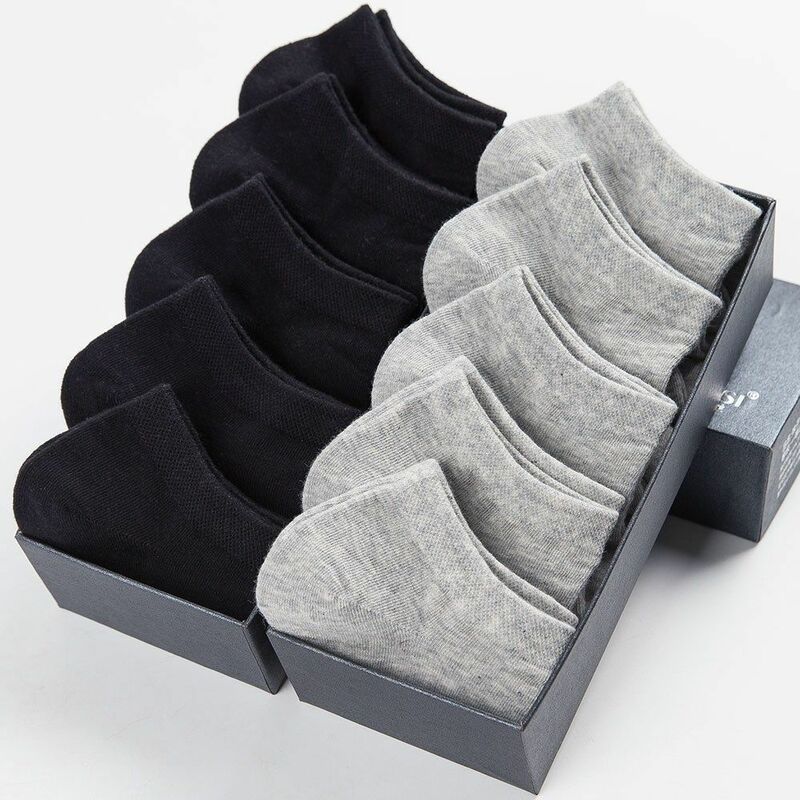 10 пар/низкие черные и белые серые мужские носки дышащие спортивные носки мужские короткие носки женские носки