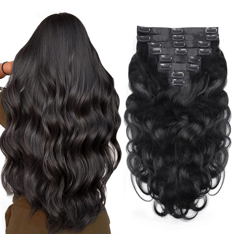 Clip in Hair Extensions Real Human Hair Clip ins Remy Human Hair Clip in Extensions Women Invisible Natural Straight