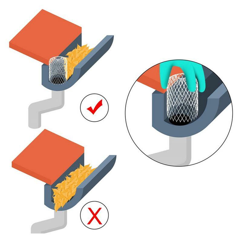 Leaf Guards For Gutters 6pcs Expandable Aluminum Filter Strainer Gutter Cleaning Tools For Preventing Blockage Leaves Debris For