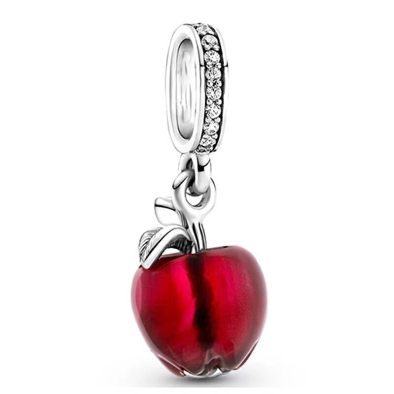 Neue exquisite Luxus süße rote Erdbeere Pommes Frites Marienkäfer Apfel Perlen geeignet für original Pandora Frauen Armband Geschenk
