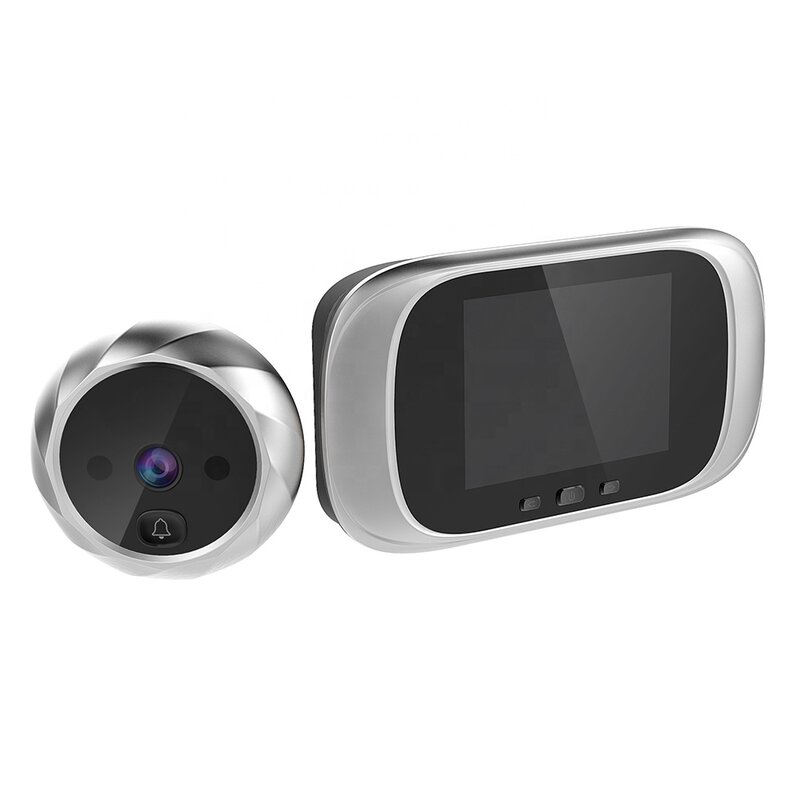Sistem Bel Pintu Elektronik Visual 3 Inci Interkom Dalam Ruangan Monitor Mata Kucing Kamera HD Penglihatan Malam Lubang Intip Pintu Digital