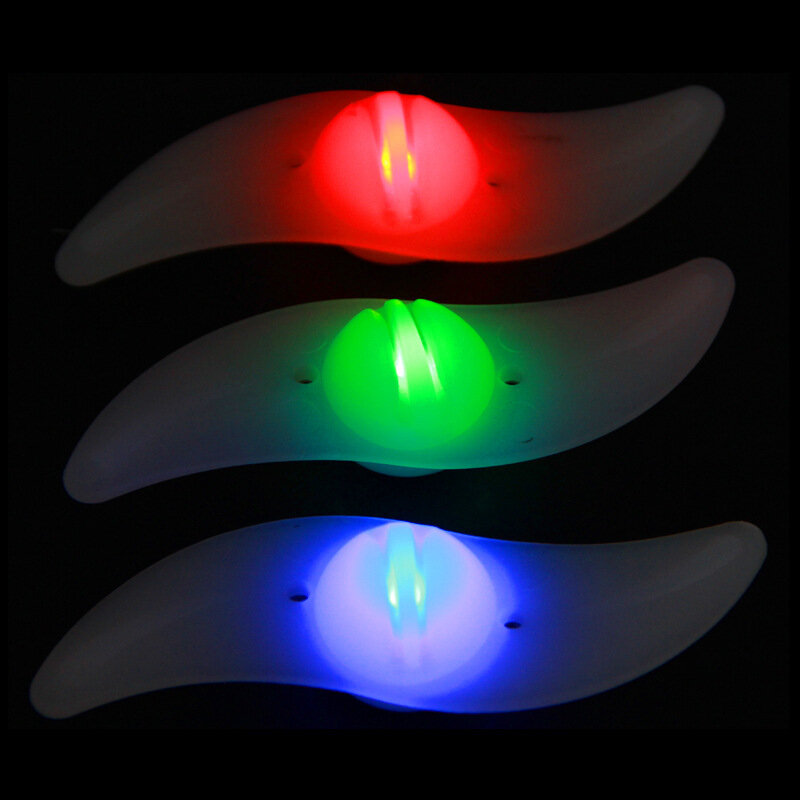 Lampu peringatan keselamatan silikon 3 Mode, lampu LED kedip depan sepeda, lampu belakang sepeda, lampu merah hijau biru