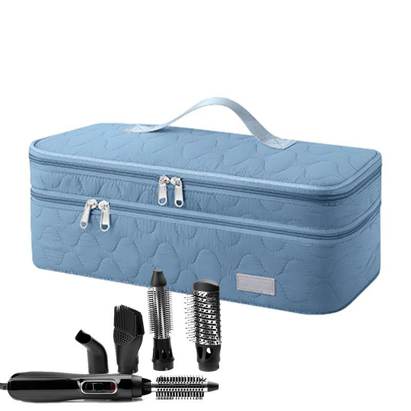Travel Carrying Case For Hair Tools Double Layer Hair Dryer Storage Case Hair Styling Tools Bag Curling Irons Organization Bag