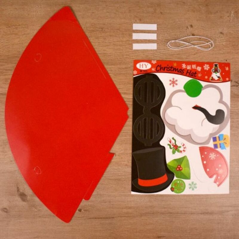 หมวกคริสต์มาสทำมือทำจากกระดาษหมวกซานตาคลอส KRISS kringle Santa caus DIY หมวกของเล่นพ่อกวางคริสต์มาส KRISS kringle อนุบาล