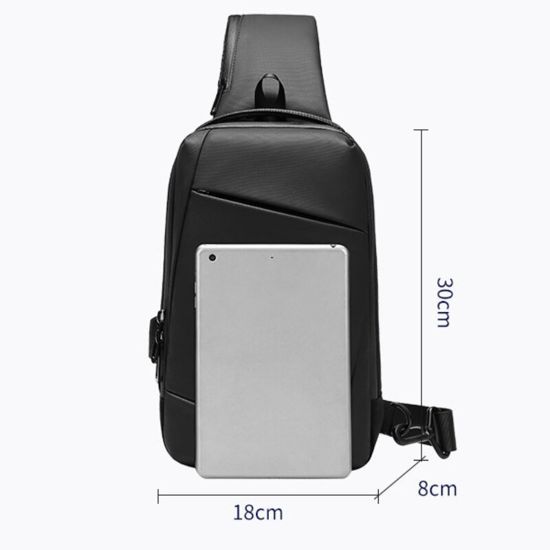 Chikage Fashion Trendy New Men's Chest Bag Oxford Cloth Waterproof Shoulder Bag Large Capacity Outdoor Small Crossbody Bag