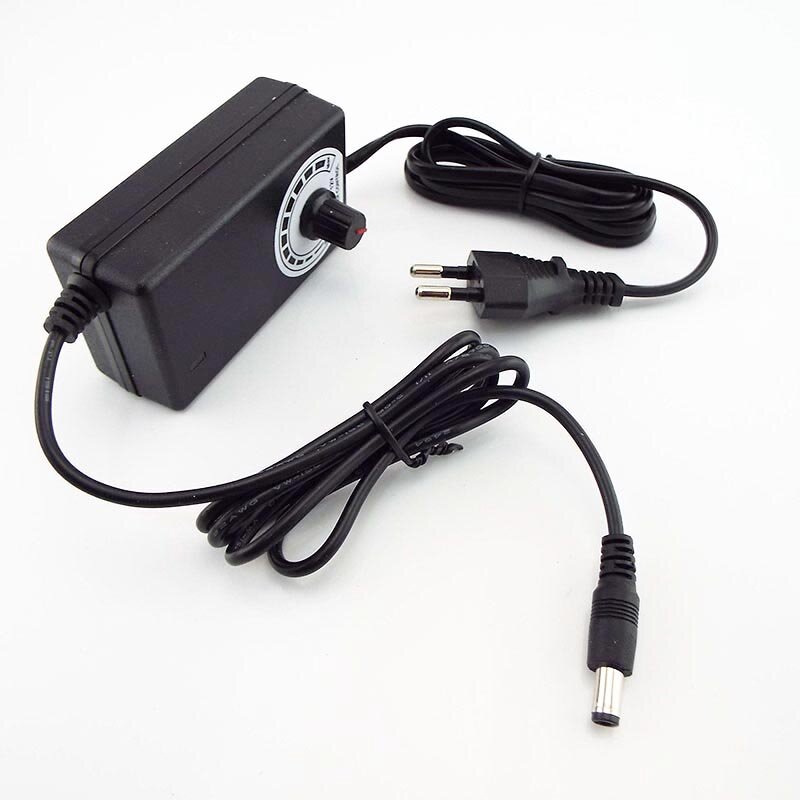 Adaptador de alimentação CCTV ajustável Universal, Jack Plug, conector fêmea, conector DC, AC 100V-240V para DC 3-12V, 3-12V, 3A, 36W, 5.5x2.1mm
