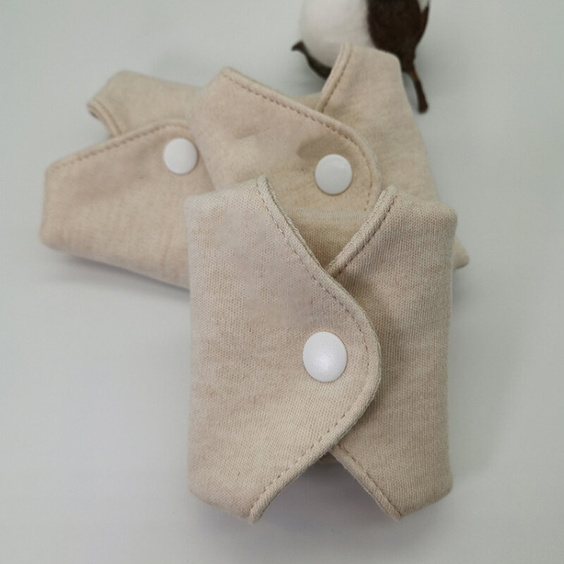 Almofadas sanitárias de pano de algodão confortáveis reusáveis ultra finas das almofadas menstruais de 180mm perfeitas para guardanapos naturais laváveis do fluxo pesado