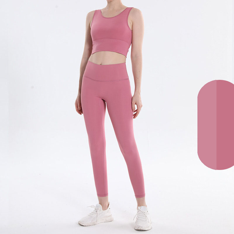 Обнаженный костюм для йоги для женщин LU Спортивная одежда для фитнеса, персиковые ягодицы штаны для йоги, без неудобных линий для упражнений