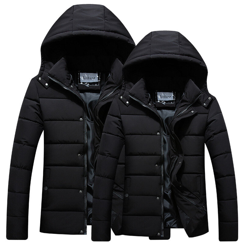 Зимние мужские зимние пальто с капюшоном, новинка 2023, женские толстые теплые хлопковые стеганые куртки для мужчин, парки, однотонная верхняя одежда