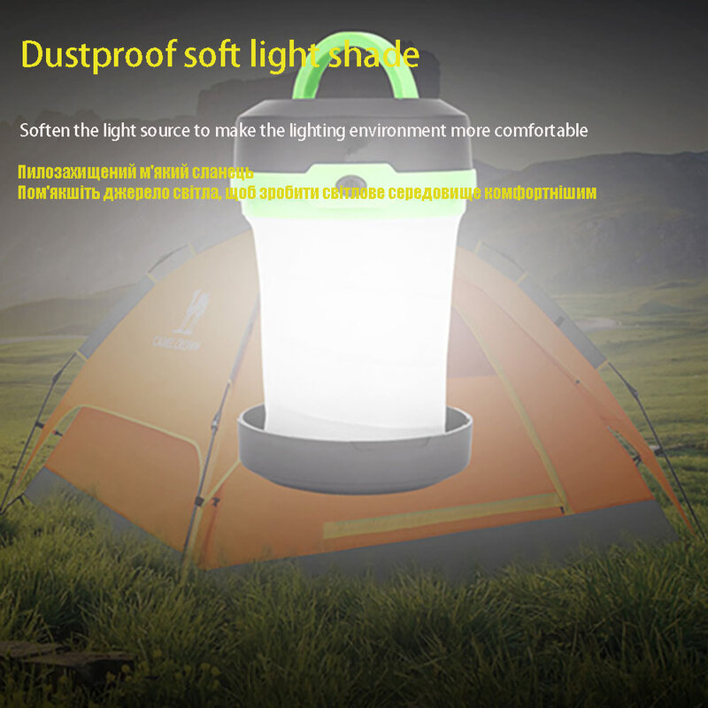 عالية الطاقة المحمولة التخييم ضوء قابل للسحب فانوس الإضاءة في الهواء الطلق أضواء الطوارئ ل خيمة صيد معدات التخييم تنزه