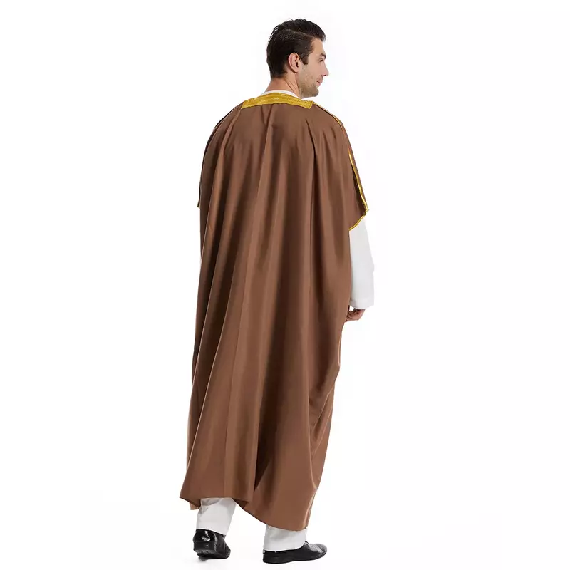 Gamis Arab Muslim untuk pria, gamis Abaya Kaftan Lebaran Jubba Thobe pria, Gaun panjang Ramadan, jubah Arab Saudi, Kaftan Dubai