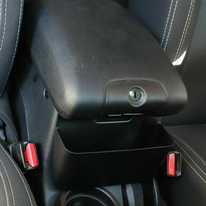 صندوق تخزين بوحدة ذراع وحدة التحكم الأمامية للسيارة ، علبة بلاستيكية سوداء ، منظم ملائم لسيارة جيب رانجلر JK 2011-2014 2015 2016
