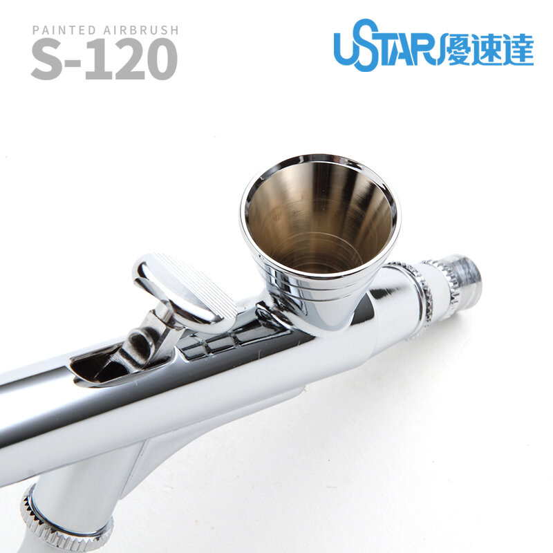 Ustar S-120 0.2mm Nozzle Double Action Airbrush With Paint Volume Control For Scale Model Craft Tools Coloring Hobby Accessory