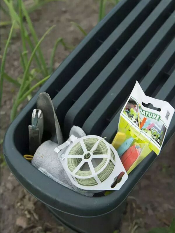 Bangku kerja berkebun plastik, peralatan perlindungan terik matahari dan dingin, bangku kursi taman memancing dua dalam satu