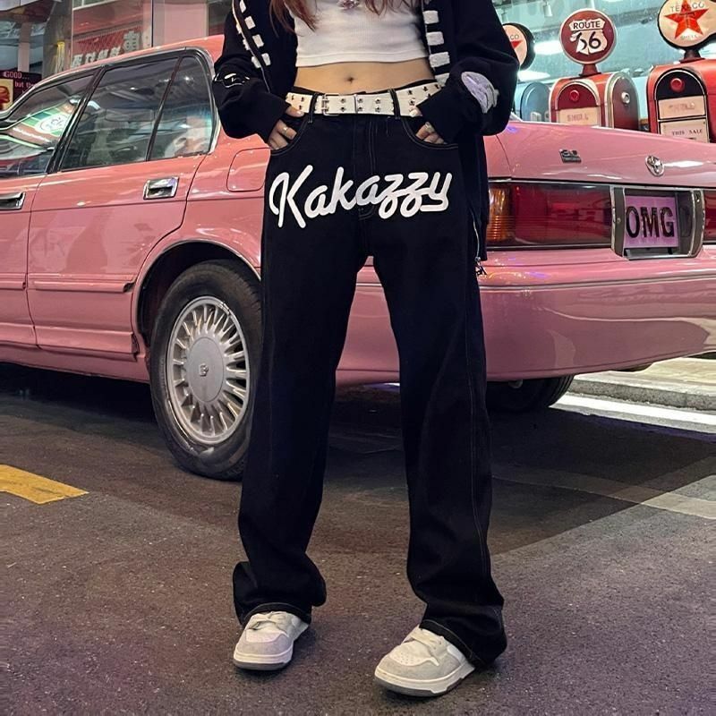 Harajuku Baggy Jeans Women Clothing High Street Vintage Goth High Waisted Jeans Woman Casual Wide Leg Women Jeans Pants