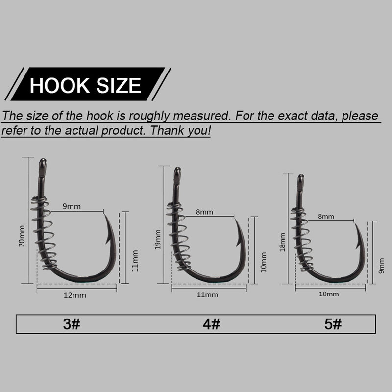 5pcs Fishhooks Carp Fishing Hook With Spring Ring Barbed Swivel Explosion Hooks Jig Barbed Fishhook Fishing Tools