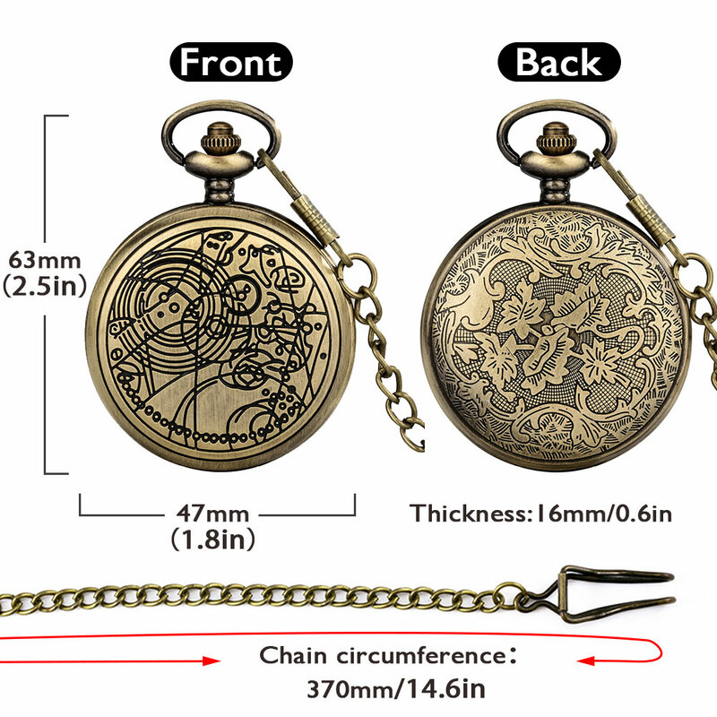 Reloj de bolsillo de bronce, negro y plateado para hombre, reloj colgante de cuarzo antiguo, relojes de esfera con números romanos para mujer, regalos de recuerdo clásicos