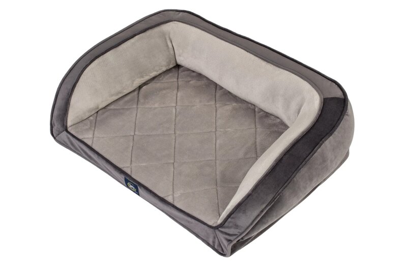 整形式フォーム付きベッド,犬用,小,灰色