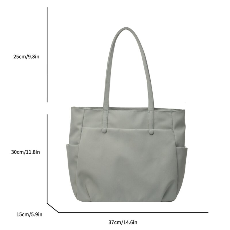 Shoulder Bags Book Bag Large Capacity Bag for Women Girl Fashion Solid Color Bag Handbag Shopping Bag Splashproof